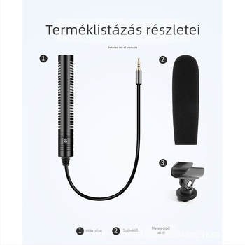 CFM160 DSLR kondenzátoros mikrofon – külső interjúfelvételek, alumíniumötvözet