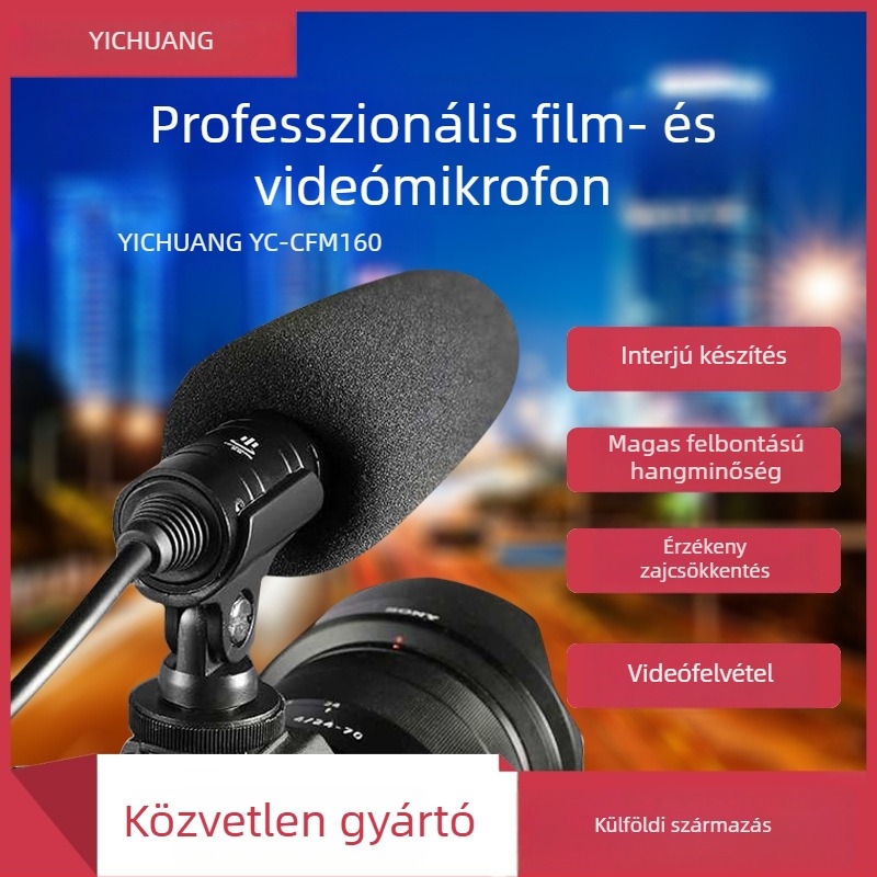 CFM160 DSLR kondenzátoros mikrofon – külső interjúfelvételek, alumíniumötvözet