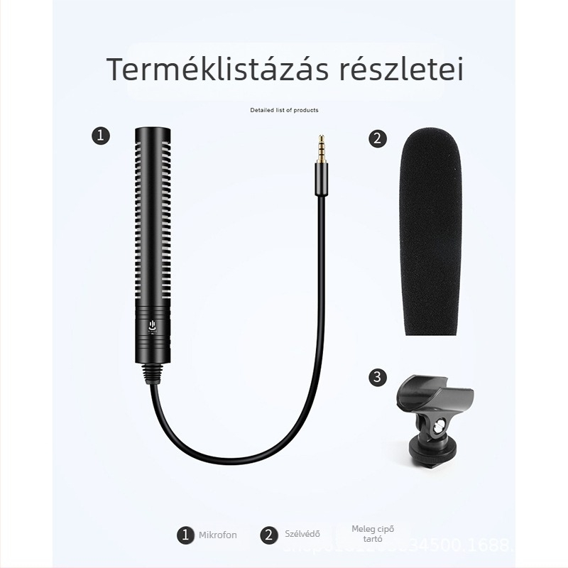 CFM160 DSLR kondenzátoros mikrofon – külső interjúfelvételek, alumíniumötvözet