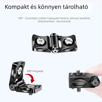 Xinwenxuan 8246 alumínium ötvözet hajlított adapter, L-alakú szögletes tartó 1/4-20-es rögzítőnyílással DJI SDR videóátvitelhez