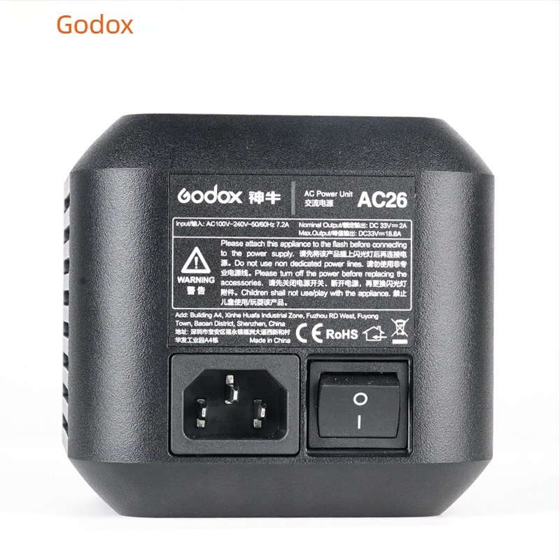 AC26 AC adapter Shenniu AD600Pro kültéri lámpához, alumínium ötvözet, 110V/220V univerzális