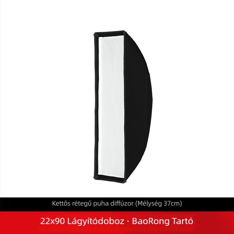 Minrui Soft Light Box, alumíniumötvözet, téglalap alakú softbox Baorong rögzítővel, film/TV világításhoz és fényképezéshez