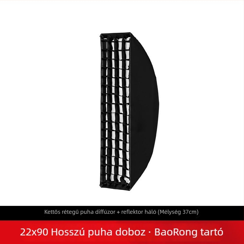 Minrui Soft Light Box, alumíniumötvözet, téglalap alakú softbox Baorong rögzítővel, film/TV világításhoz és fényképezéshez