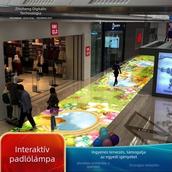 Padlóra helyezhető interaktív 3D holografikus projektor – Modell zs-3777, 1080P, 3600 fényerő, 350W