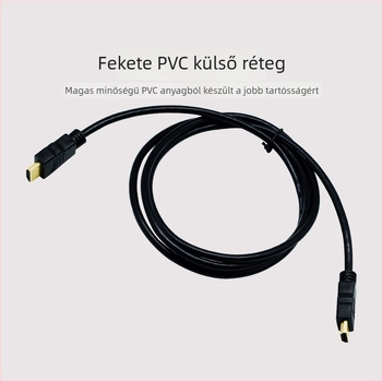 HDMI-kábel, 1.4-es verzió, 1080p-támogatás, aranyozott csatlakozók