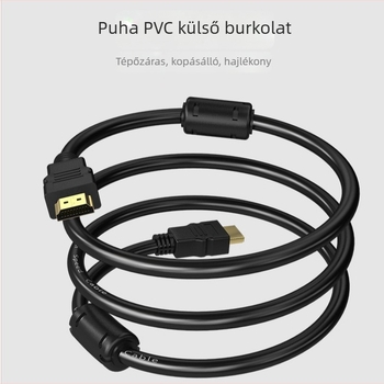 HDMI kábel verzió 2.0, 4K támogatás, réz vezetők, aranyozott csatlakozók, dupla ferrit mag