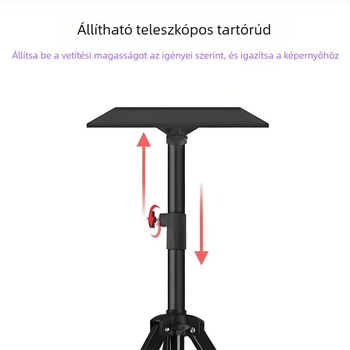 Univerzális projektor állvány, háromszög alakú padlóállvány, teleszkópos, összecsukható és mozgatható