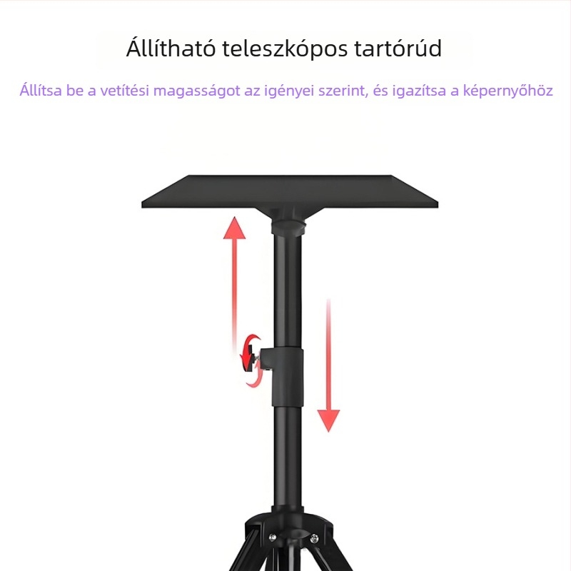 Univerzális projektor állvány, háromszög alakú padlóállvány, teleszkópos, összecsukható és mozgatható