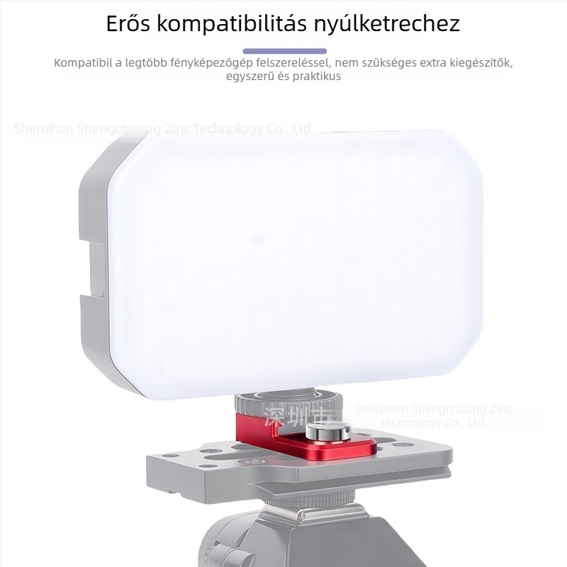 Forró cipő lemez kamera ketrece és tartozékokhoz — alumínium ötvözet, max terhelés 2 kg, tömeg 0,013 kg, DSLR rendszerekhez