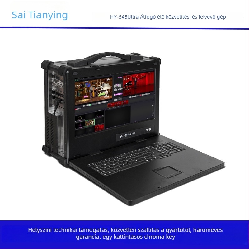 All-in-One készülék élő közvetítésre és felvételre, Vmix intelligens keyinggel, teherbírás 10 kg-ig