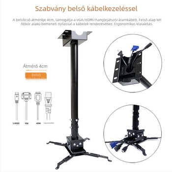 Xianghe projektor felfüggesztő tartó – 40 kg teherbírás
