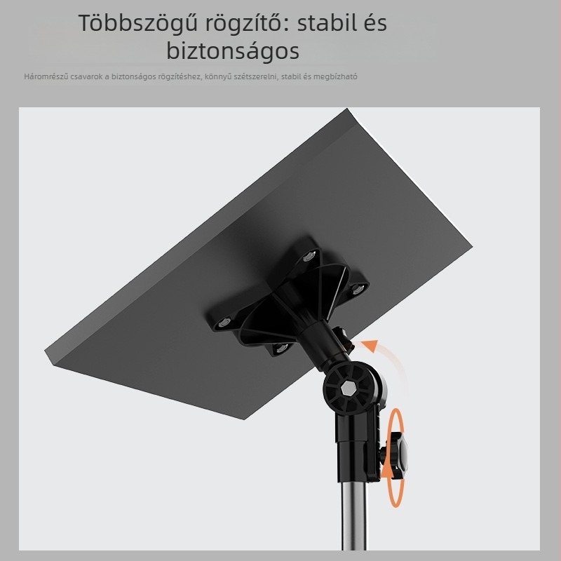 Padlón álló projektor állvány, állítható, multifunkcionális tartóval és tálcával