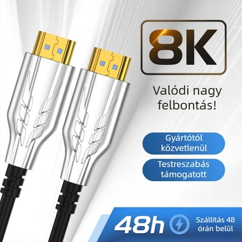 HDMI optikai kábel Type A interfésszel, aranyozott csatlakozókkal, hossz 100 m-ig, személyi számítógéphez