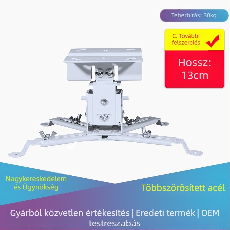 Mennyezeti projektor tartó négyszögletes csővel – otthonra és irodára univerzális – többfunkciós emelő tartó