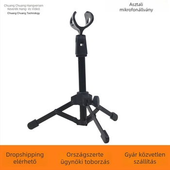 Shadow Fiber E09 Mikrofonállvány – Asztali Tripod Vezeték nélküli és Kondenzátor Mikrofonnal, Telefon-Tartóval
