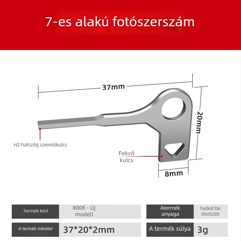 Xinwenxuan 8008 kameratartó, alumíniumötvözet, maxim terhelés 2 kg
