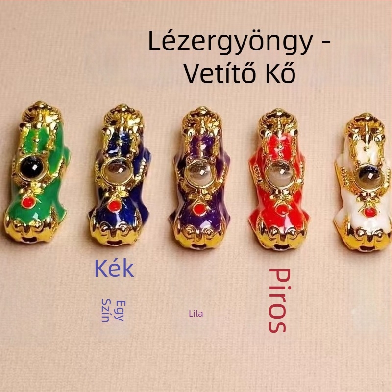 Pixiu vetítőkő medál, világító nano-gravírozott zománcszínek, 12 zodiákus jegy, 8 védőisten, cinkötvözet