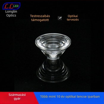 LED lencse, 3° szűk sugárú, menet, PMMA akril, 93% átengedés, 5050 lencse