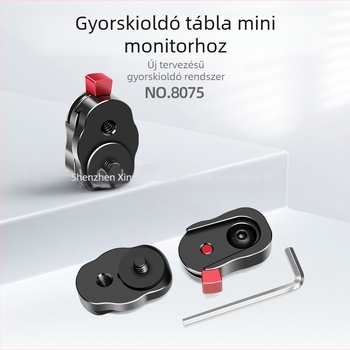 Gyorsoldó lemez mini monitorhoz, mágikus kar kiegészítő hosszabbító, modell 8075, alumíniumötvözet, maximális terhelés 6–10 kg, tömeg 48 g