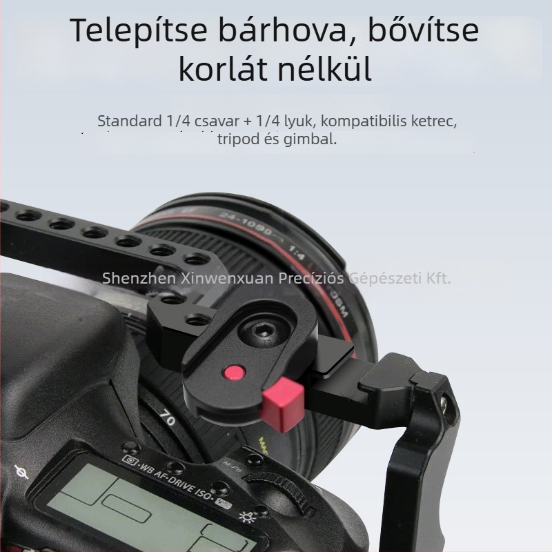 Gyorsoldó lemez mini monitorhoz, mágikus kar kiegészítő hosszabbító, modell 8075, alumíniumötvözet, maximális terhelés 6–10 kg, tömeg 48 g