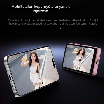 Selfie-monitor P4 – hátsó mágneses selfie kijelző, kompatibilis 99%-os okostelefonokkal, súly 0.0884