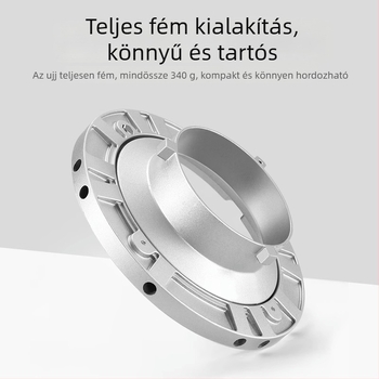 Fémpatron stúdiófényhez és softboxhoz, alumínium ötvözet