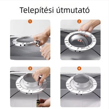 Fémpatron stúdiófényhez és softboxhoz, alumínium ötvözet