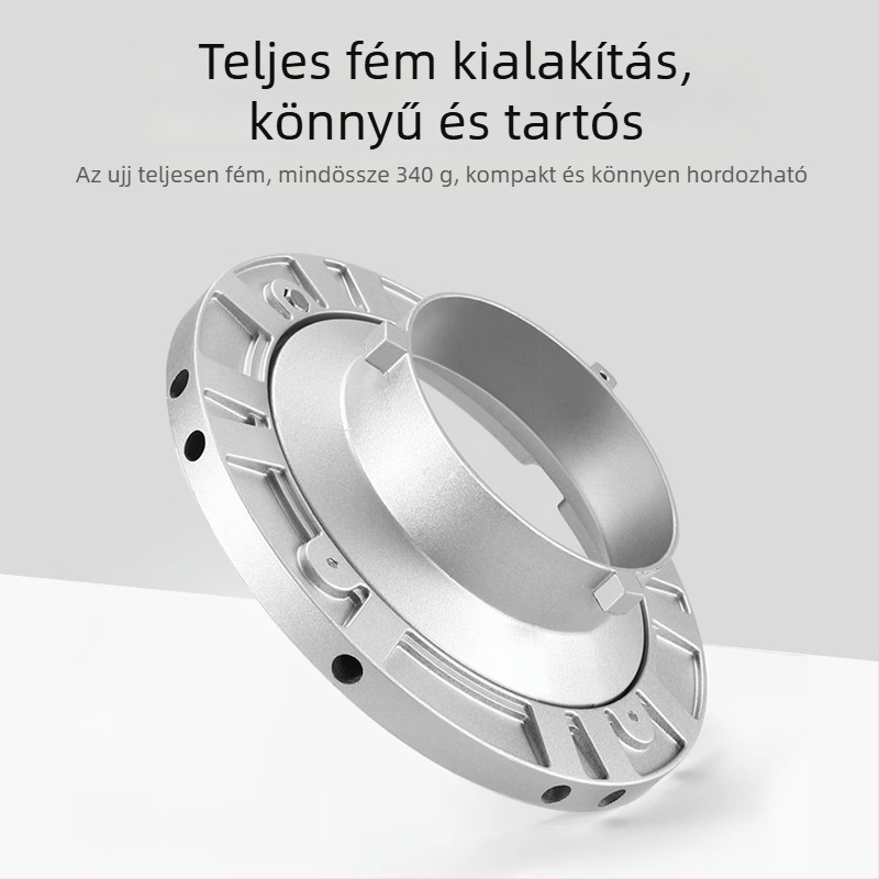 Fémpatron stúdiófényhez és softboxhoz, alumínium ötvözet