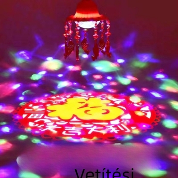 Magic Ball lámpa szerencse-jel-projekcióval, forgó, kerek, fényes, klasszikus stílus