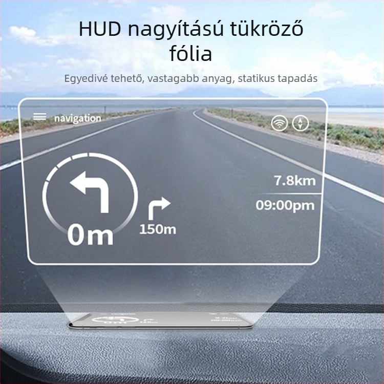 Privacy Guard PET HUD tükröző film, fej- és navigációs kijelzőhöz, univerzális kompatibilitás