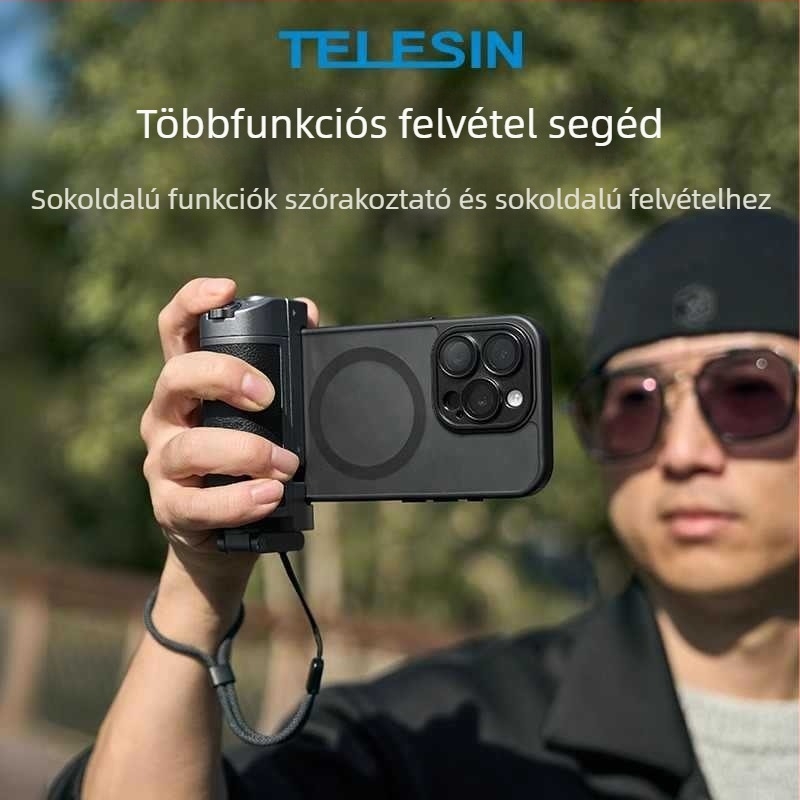 Telesin háromlábú állvány - Mobiltelefonhoz készült multifunkcionális felvételi segédeszköz, ABS kivitel, maximális teher 2-5 kg