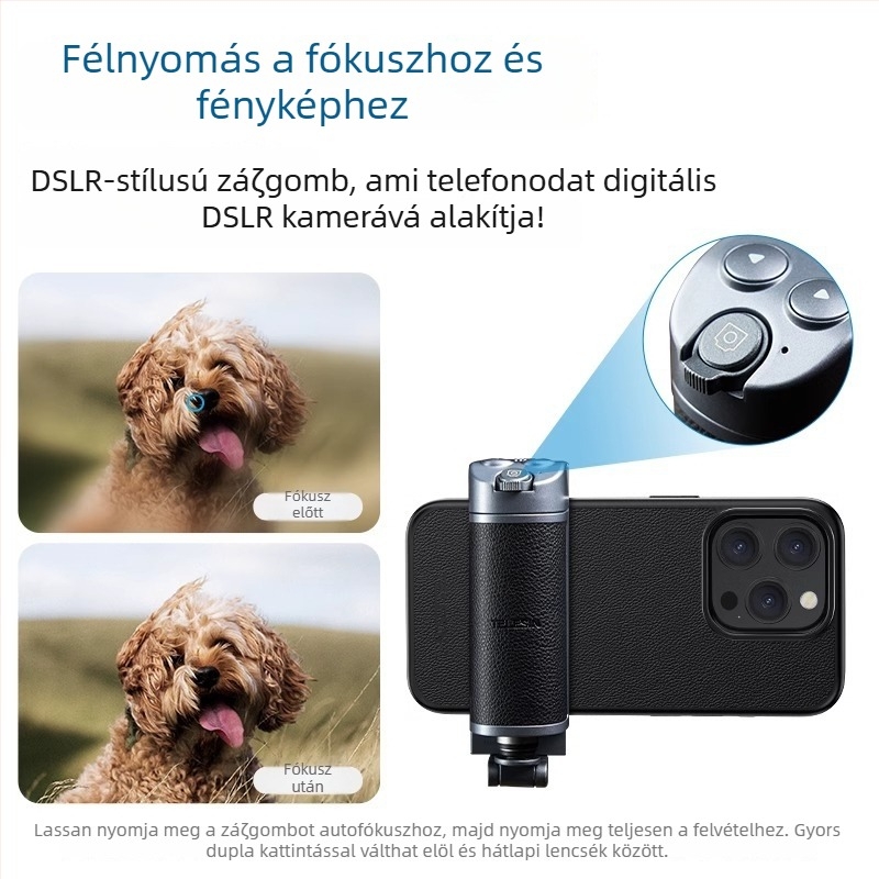 Telesin háromlábú állvány - Mobiltelefonhoz készült multifunkcionális felvételi segédeszköz, ABS kivitel, maximális teher 2-5 kg