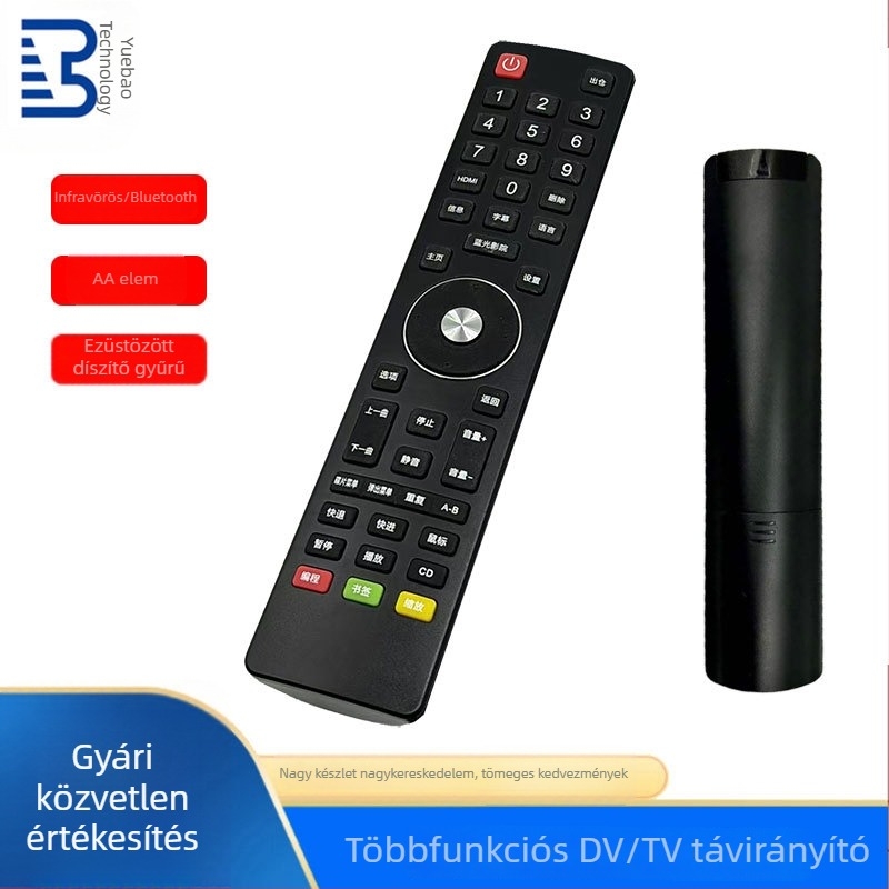 Gyárilag testre szabott 46-gombos infravörös távirányító Bluetooth-kapcsolattal, otthoni mozi projektorhoz, DVD-hez és TV-hez
