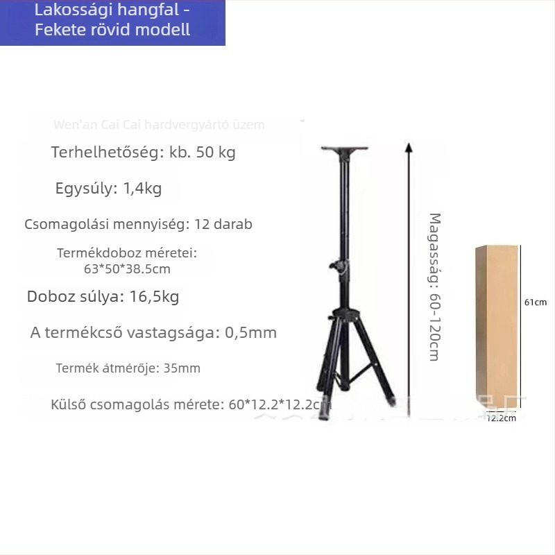 Hangszóró állvány, rövid háromszög alakú modell, audio kiegészítők