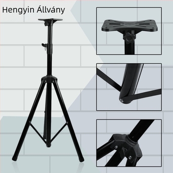 Hangfal állvány – magasságban állítható, teleszkópos háromlábú padlóállvány, projektor és világítás számára