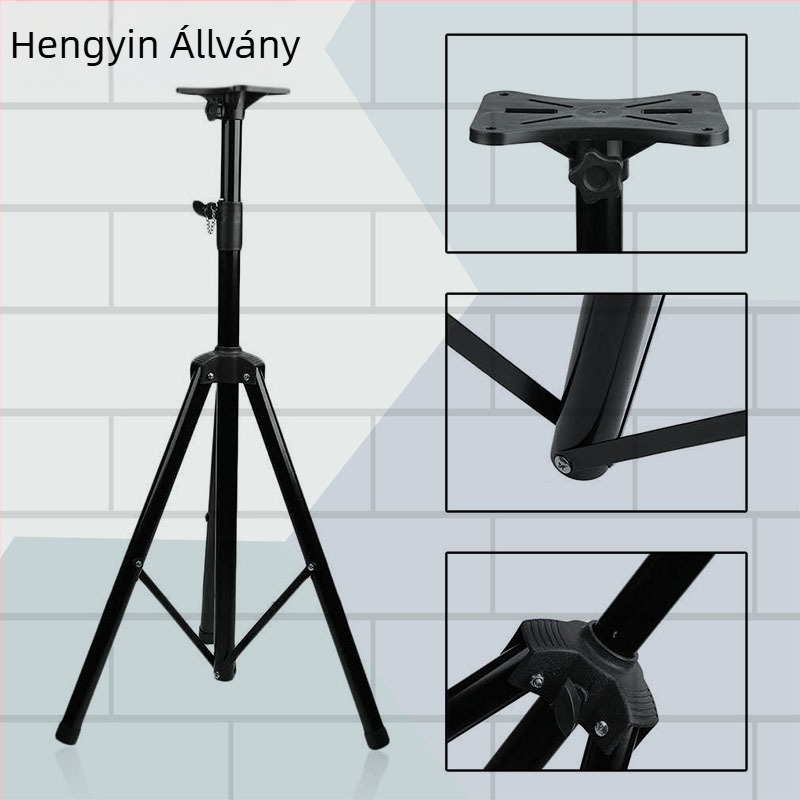 Hangfal állvány – magasságban állítható, teleszkópos háromlábú padlóállvány, projektor és világítás számára
