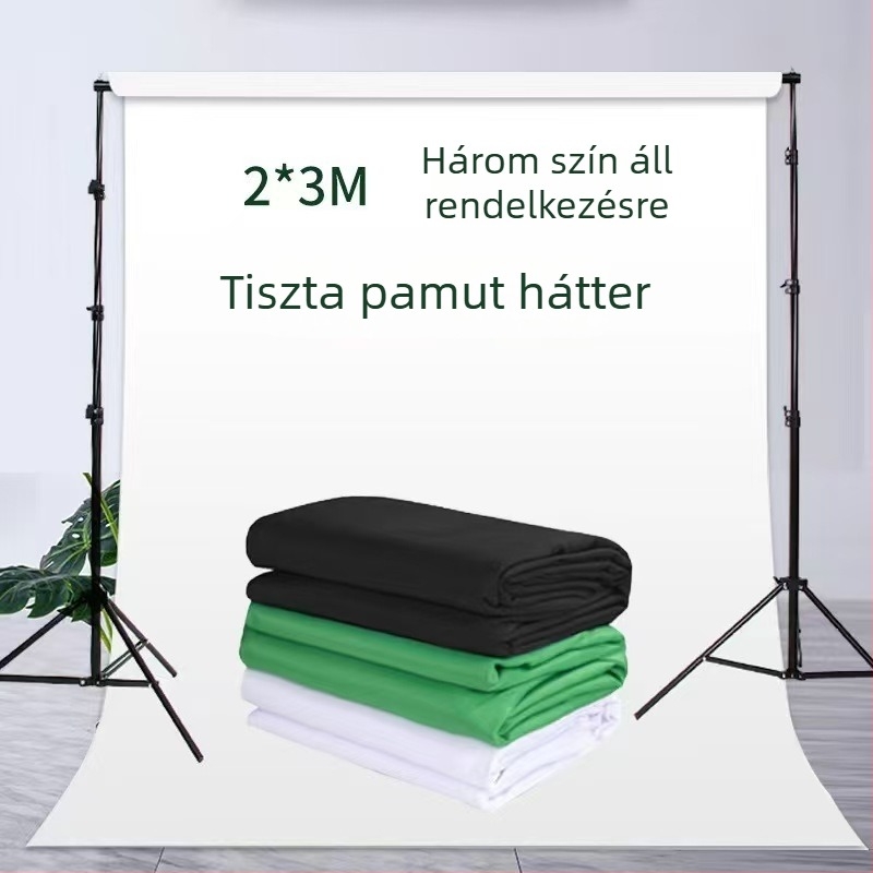 Fotózáshoz háttérvászon, pamut nemszőtt anyag, alkalmas felvételre, modell 02, terhelhetőség 2–5 kg