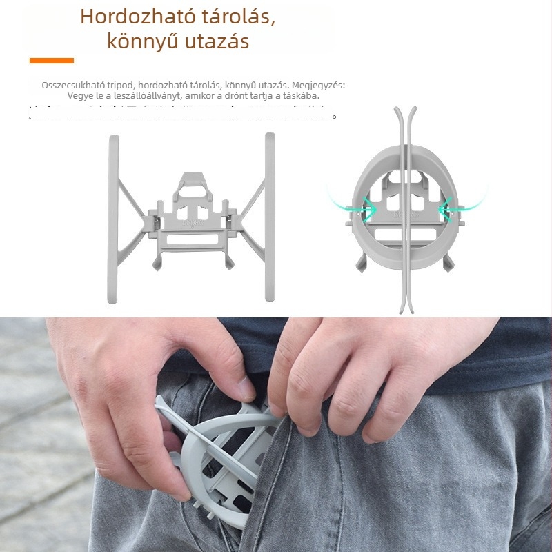 Brdrc Összecsukható magasságot növelő leszálló lábak DJI Mini 3 Pro-hoz – ABS védő háromlábú tartó, modell Ewb9647