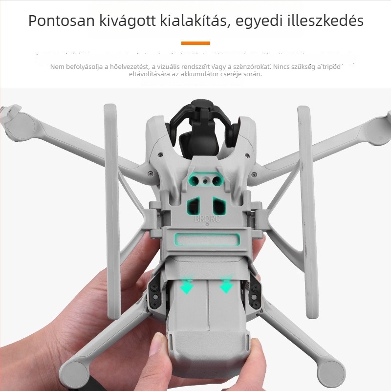 Brdrc Összecsukható magasságot növelő leszálló lábak DJI Mini 3 Pro-hoz – ABS védő háromlábú tartó, modell Ewb9647