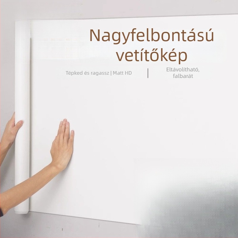 Öntapadós vetítővászon tapéta otthoni projektorhoz, fal fehér tábla felülethez