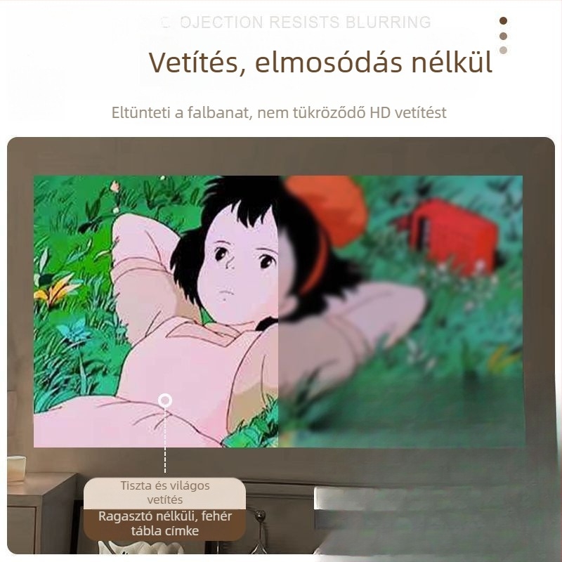 Öntapadós vetítővászon tapéta otthoni projektorhoz, fal fehér tábla felülethez