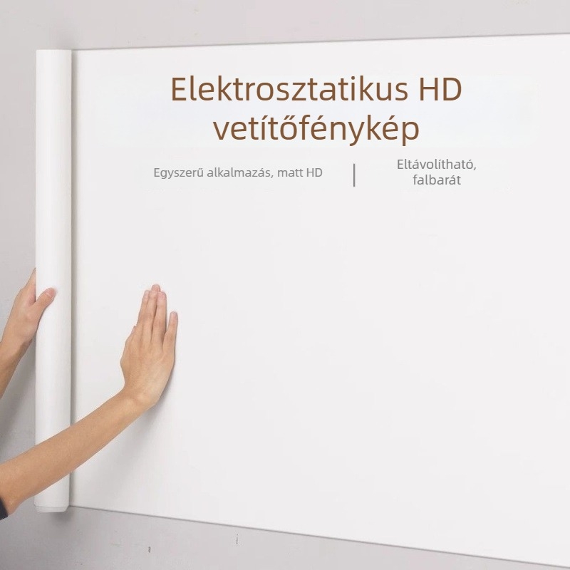 Öntapadós vetítővászon tapéta otthoni projektorhoz, fal fehér tábla felülethez