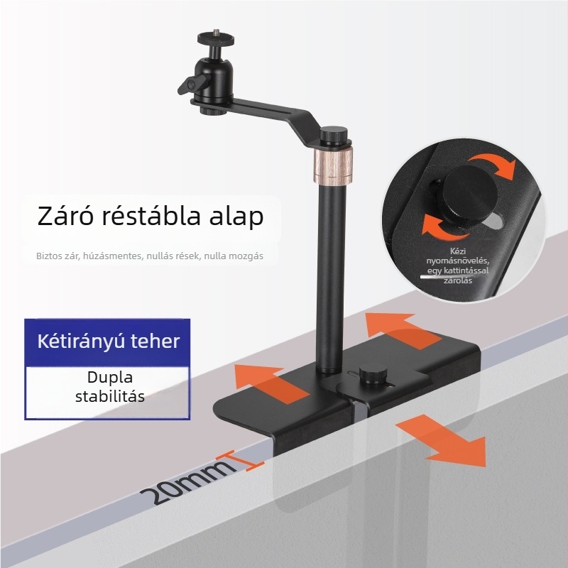 Rejtett projektortartó éjjeliszekrényhez és kanapéhoz, fém Pan-Tilt platform, állítható