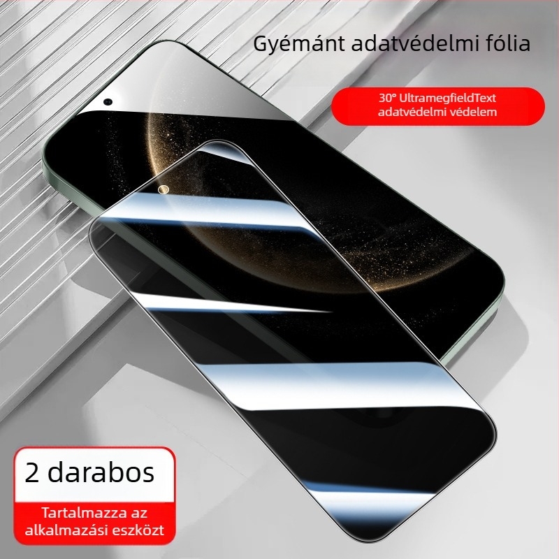 Huawei Mate70 edzett üveg képernyővédő magánéletvédővel – HD anti-peep és kékfény elleni védelem, Mate50, Pura70, Meta60 és P70 modellekhez