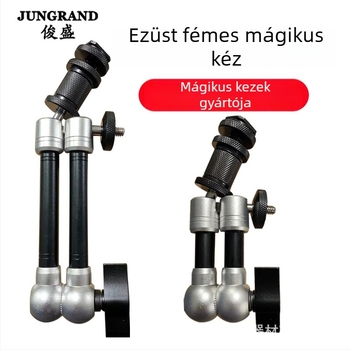 DSLR mágikus kar clamp — Alumínium ötvözet, Modell Js-al07, Maximális teher 2–5 kg, Tömeg 0,3 kg