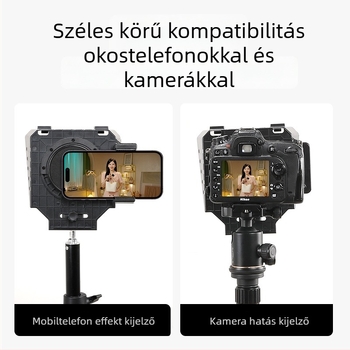Kamera teleprompter — hordozható interjúkhoz és helyszíni felvételekhez, alumínium ötvözet