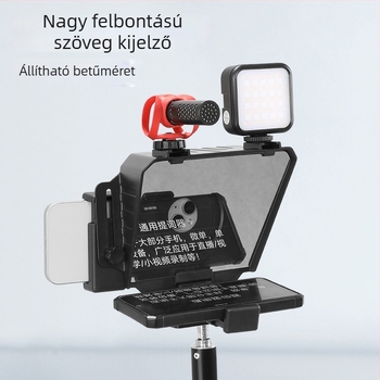 Kamera teleprompter — hordozható interjúkhoz és helyszíni felvételekhez, alumínium ötvözet