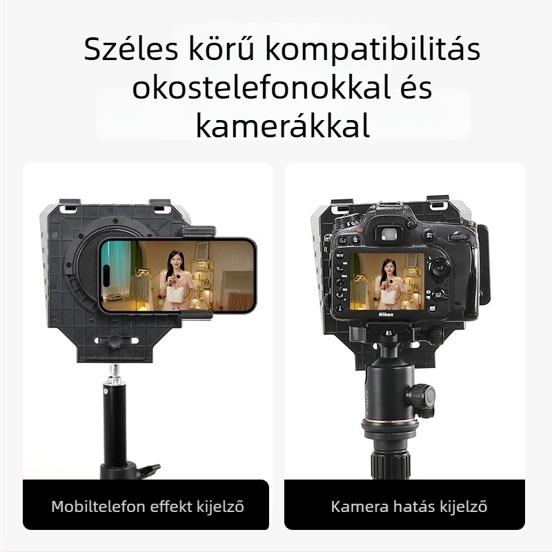 Kamera teleprompter — hordozható interjúkhoz és helyszíni felvételekhez, alumínium ötvözet