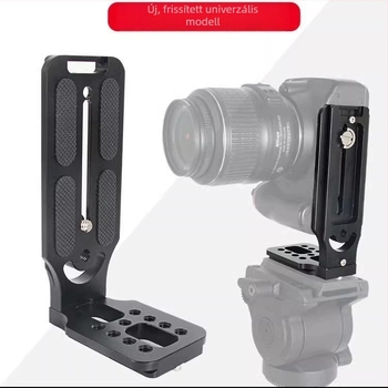 L-alakú vertikális gyorskioldó lemez DJI Ronin RSC2/RS2 és Zhiyun Weebill-hez – alumínium ötvözet, 200 g, terhelés 6–10 kg