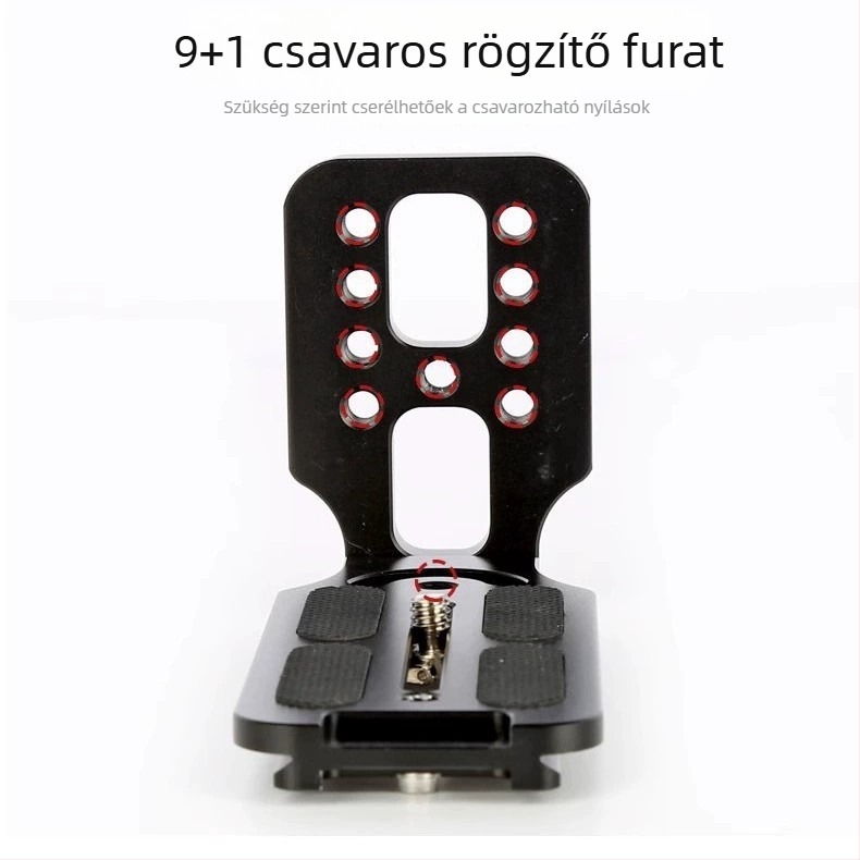 L-alakú vertikális gyorskioldó lemez DJI Ronin RSC2/RS2 és Zhiyun Weebill-hez – alumínium ötvözet, 200 g, terhelés 6–10 kg